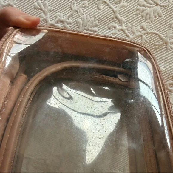 Calpak Small Clear Cosmetics Case in Caramel - Picture 13 of 16